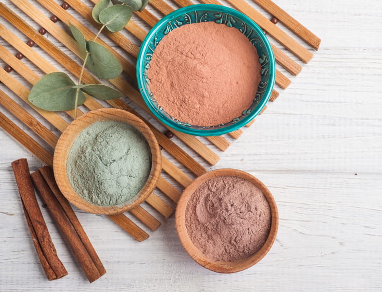 Minérale argile poudre coloration minérale argile poudre